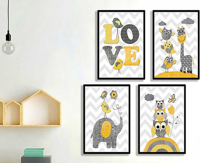 چه نوع طرح هایی برای تابلو اتاق کودک مناسب است؟