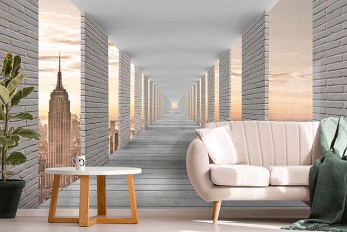 کاغذ دیواری سه بعدی عمق دار