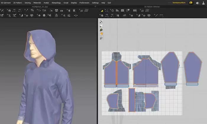 طراحی لباس با استفاده از نرم افزار مارولوس