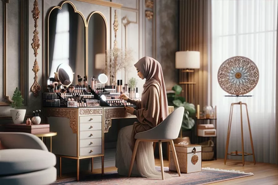چیدمان میز آرایش با ترفندهای کاربردی