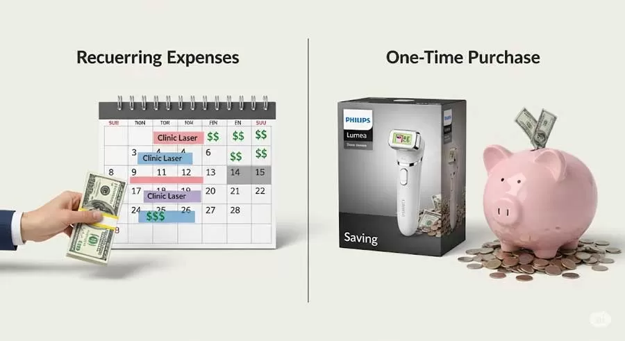 مقایسه هزینه لیزر در کلینیک و IPL فیلیپس: کدام در بلندمدت به صرفه‌ است؟