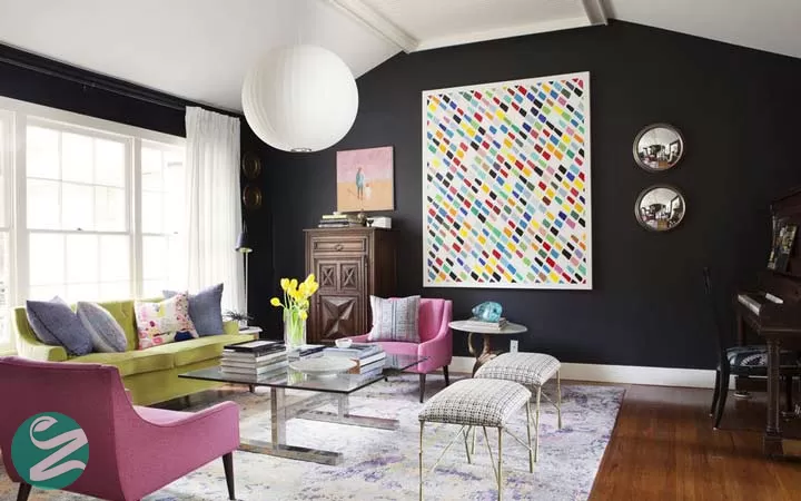 دکوراسیون رنگی _ دکوراسیون دیوارهای مشکی