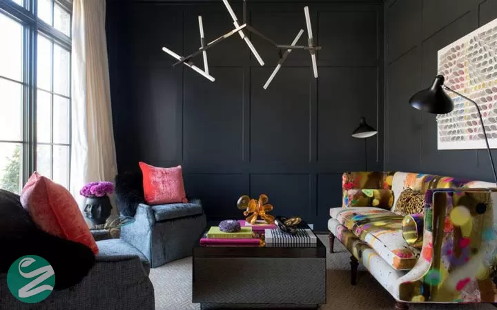 دکوراسیون رنگی _ استفاده از رنگ تیره