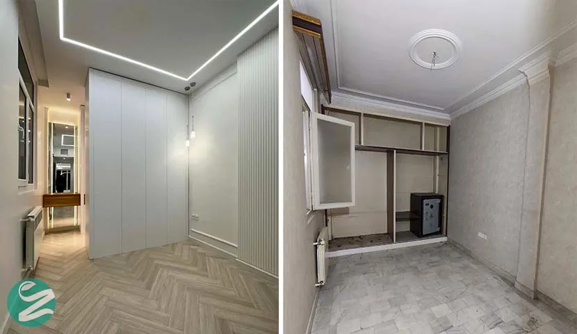 پروژه بازسازی اتاق خواب مدرن