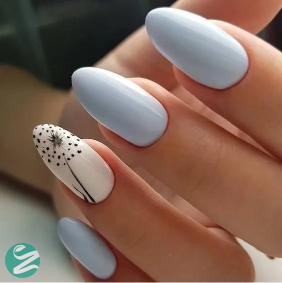 مدل لاک ناخن آبی دریایی