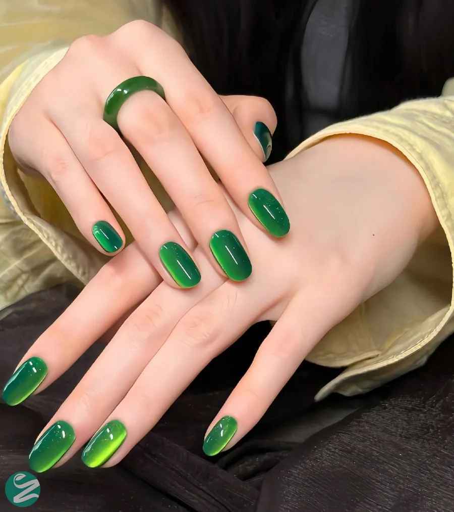 لاک ناخن ژل آیس سبز