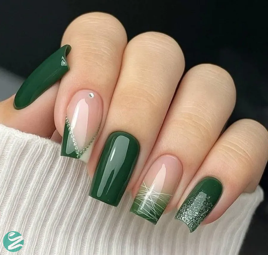 لاک ناخن ژل آیس سبز