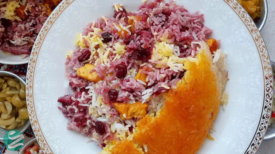 طرز پخت آلبالو پلو عالی