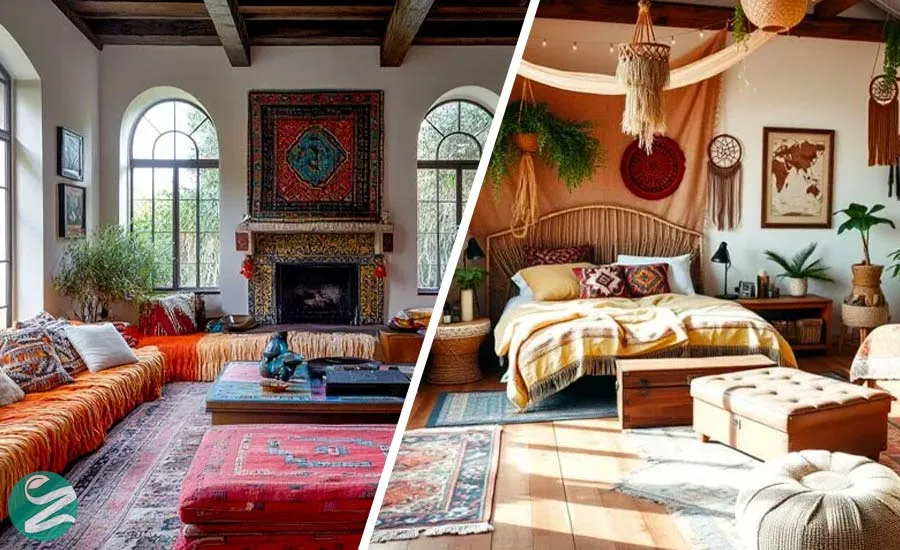 تفاوت دکوراسیون بوهو و روستیک در طراحی داخلی