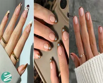 45 مدل جذاب ناخن فرنچ قهوه‌ای؛ ست شدن با تمام استایل‌های دخترونه