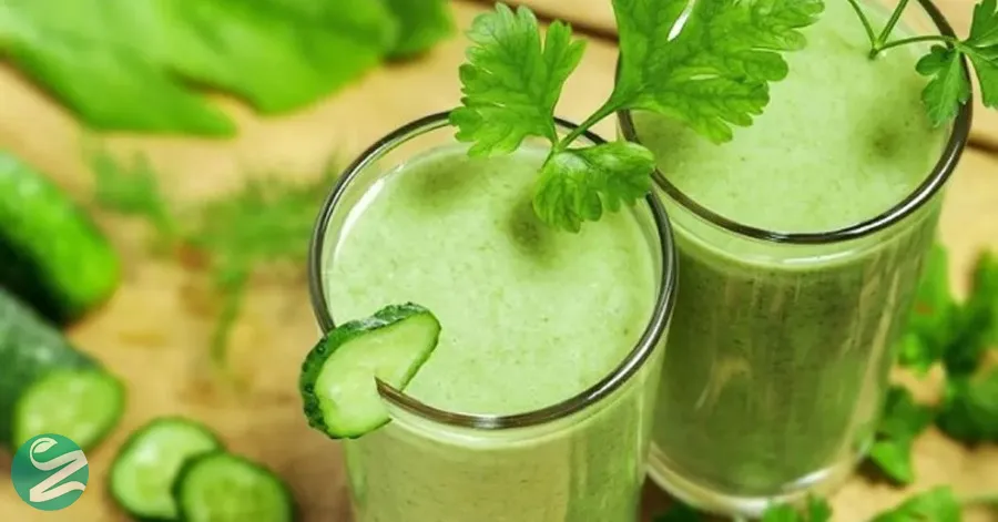 آبمیوه خیار و اسفناج (Cucumber & Spinach Juice)
