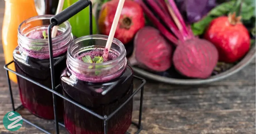 آبمیوه انار و چغندر (Pomegranate & Beetroot Juice)
