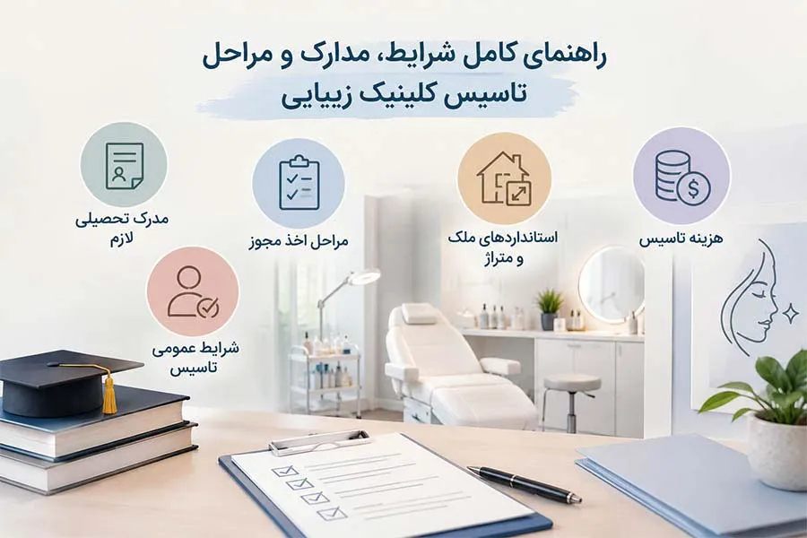 شرایط تاسیس کلینیک زیبایی؛ لیست مدارک و مراحل تاسیس