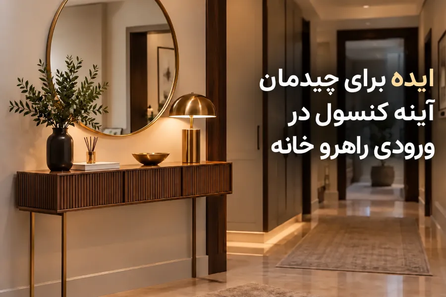 10 ایده برای چیدمان آینه کنسول در پذیرایی و خانه