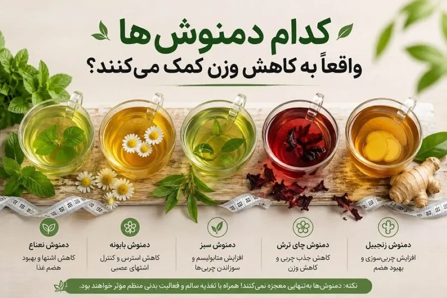 کدام دمنوش‌ها واقعاً به کاهش وزن کمک می‌کنند؟