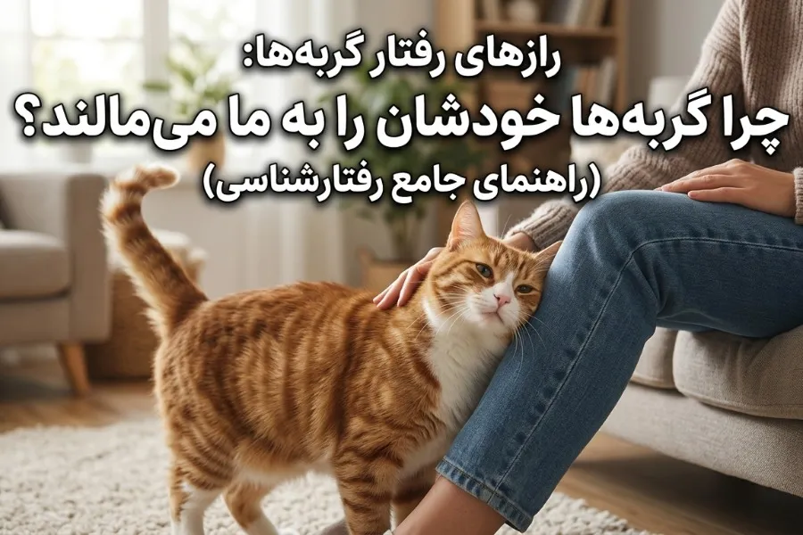 رازهای رفتار گربه‌ها: چرا گربه‌ها خودشان را به ما می‌مالند؟ (راهنمای جامع رفتارشناسی)