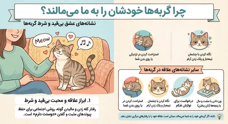 نشانه علاقه گربه